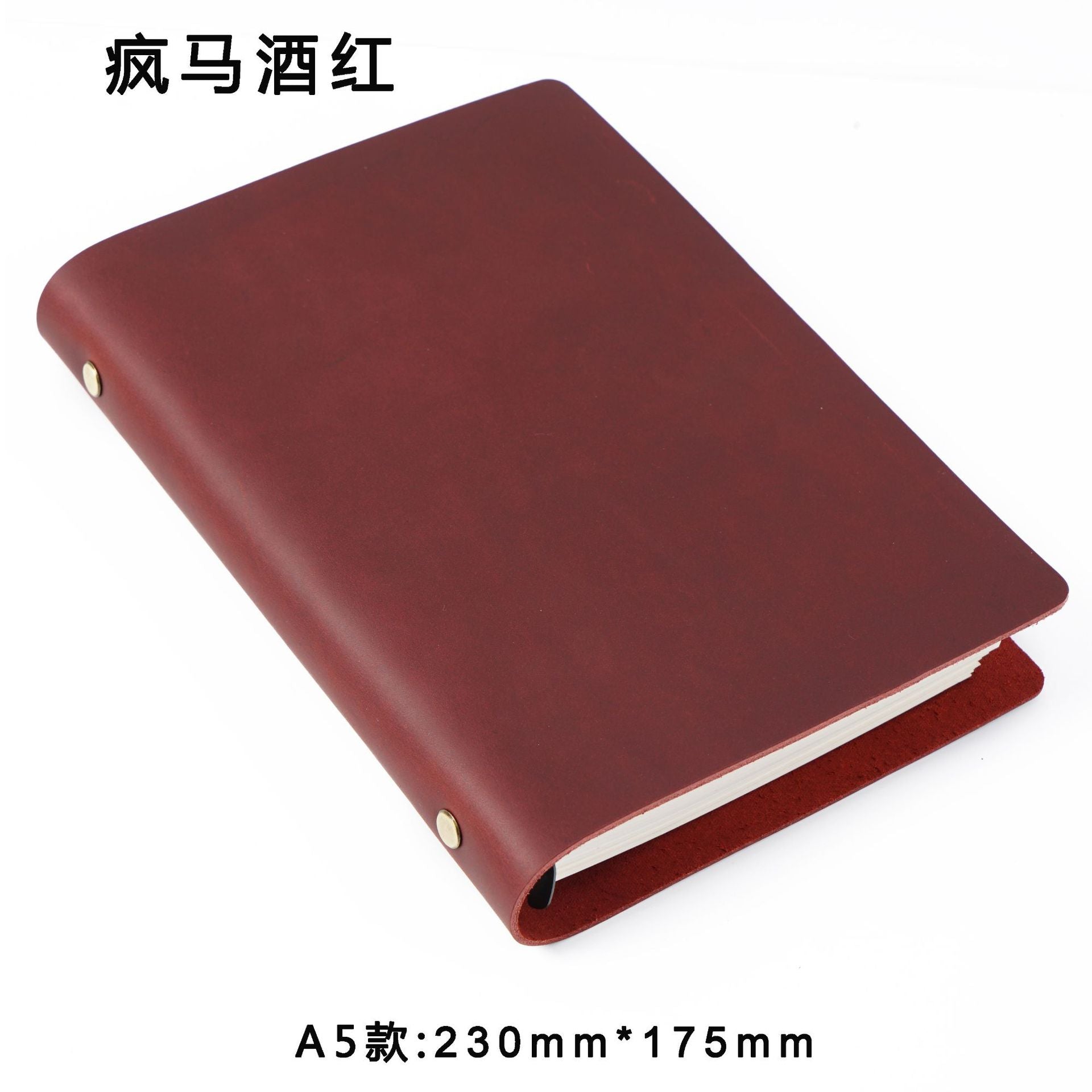 Wholesale Real Leather Vintage Loose Leaf Office Business Handmade Notebook